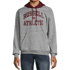 Russell Athletic Logo Plaid Fleece Hoodie Size S - NEW